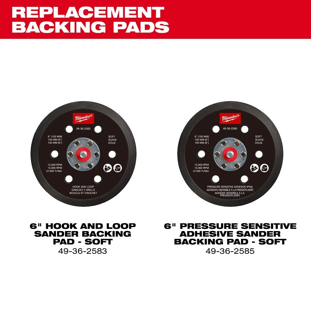 Milwaukee 2584-20 M12 FUEL 6" Random Orbital Sander (3/32")