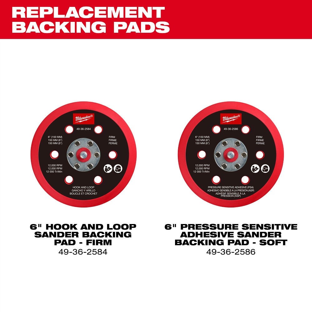 Milwaukee 2585-20 M12 FUEL 6" Random Orbital Sander (3/16")