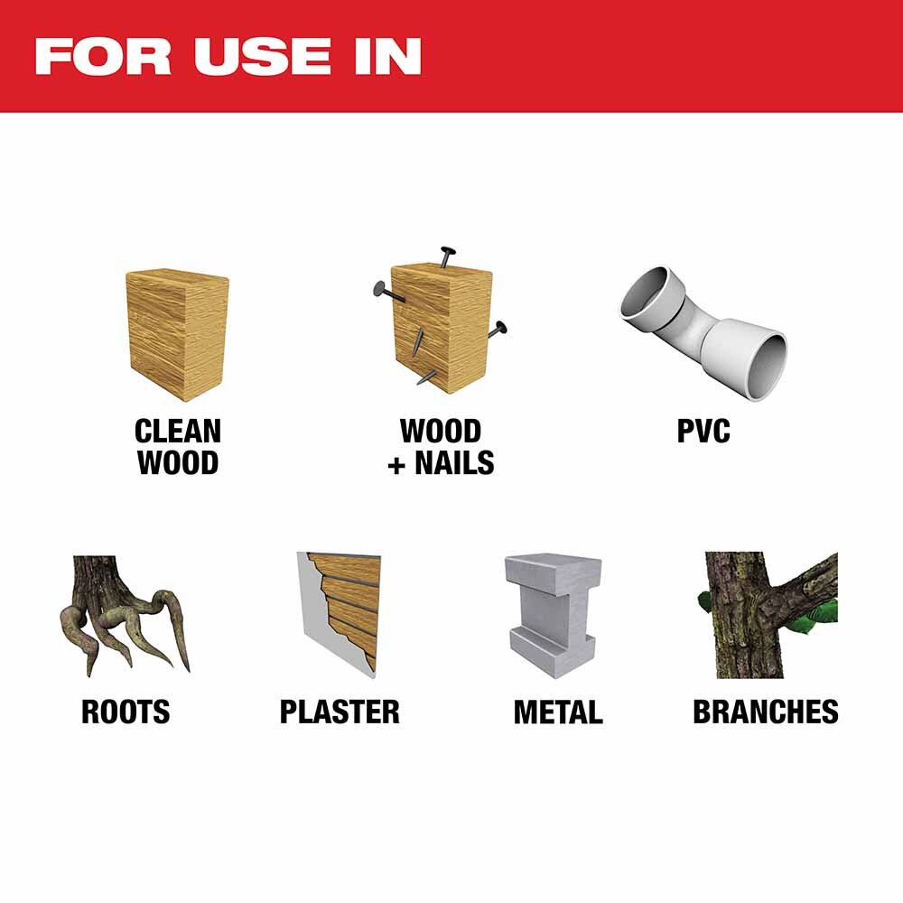 Milwaukee 2625-20 M18 18-Volt Hackzall Cordless One-Handed Reciprocating Saw (Tool Only, No Battery)