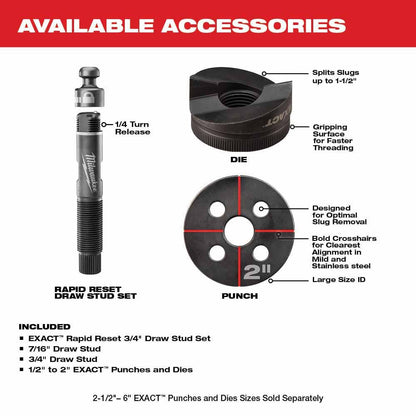 Milwaukee 2676-22 FORCELOGIC M18 10-Ton Knockout Tool 1/2" to 2" Kit
