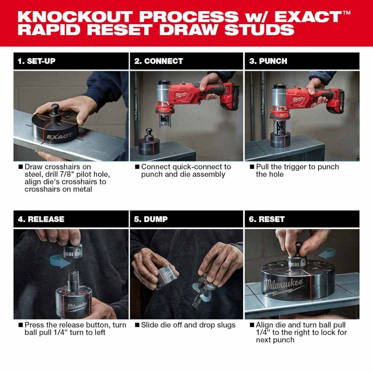 Milwaukee 2677-04 M18 FORCE LOGIC 6T Knockout Tool 1/2" - 4"