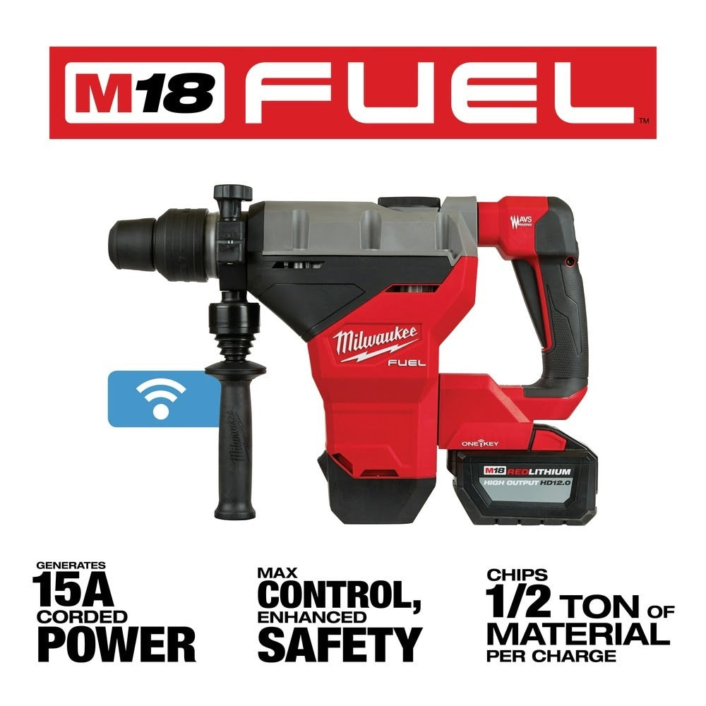 Milwaukee 2718-22HD M18 FUEL 1-3/4" SDS MAX Rotary Hammer ONE KEY Kit 2-Battery