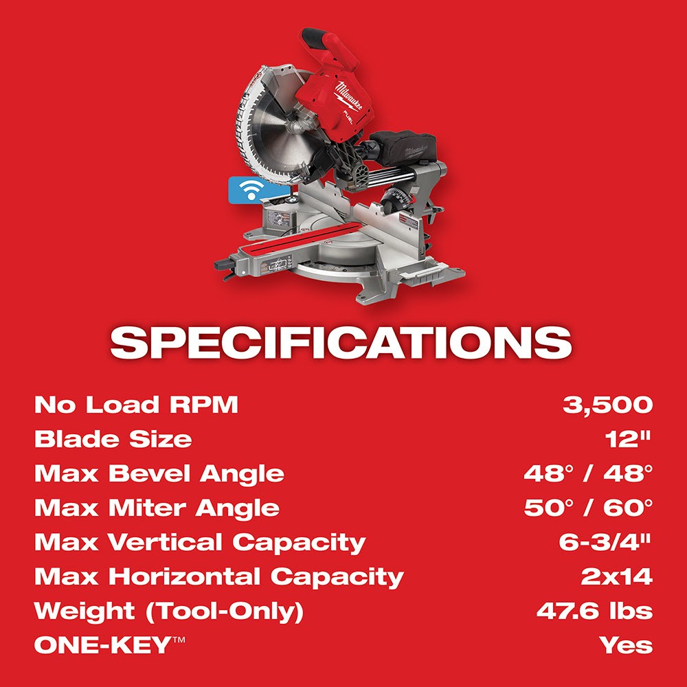 Milwaukee 2739-21HD M18 FUEL 12" Dual Bevel Sliding Compound Miter Saw - Kit