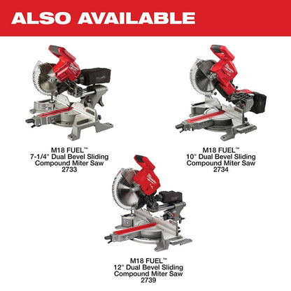 Milwaukee 2739-21HD M18 FUEL 12" Dual Bevel Sliding Compound Miter Saw - Kit