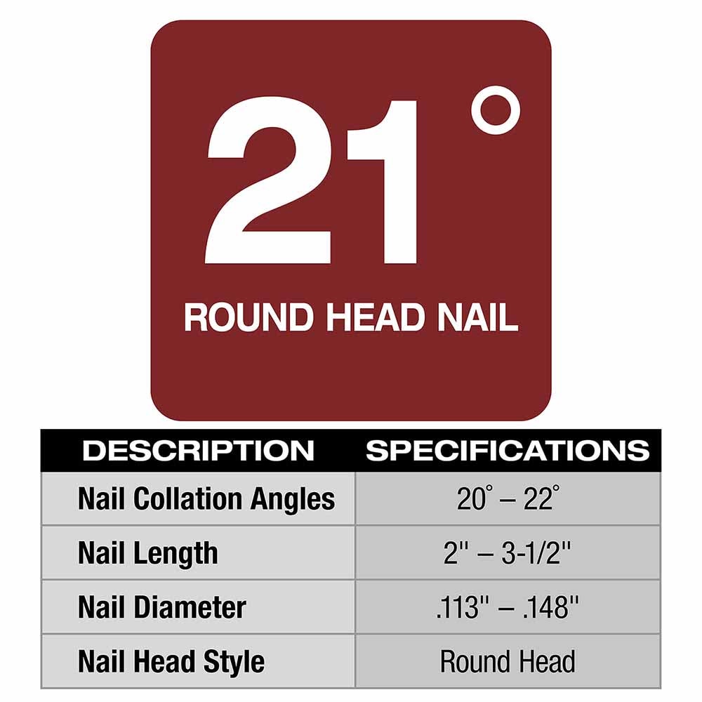 Milwaukee  2744-20 M18 FUEL™ 21 Degree Framing Nailer