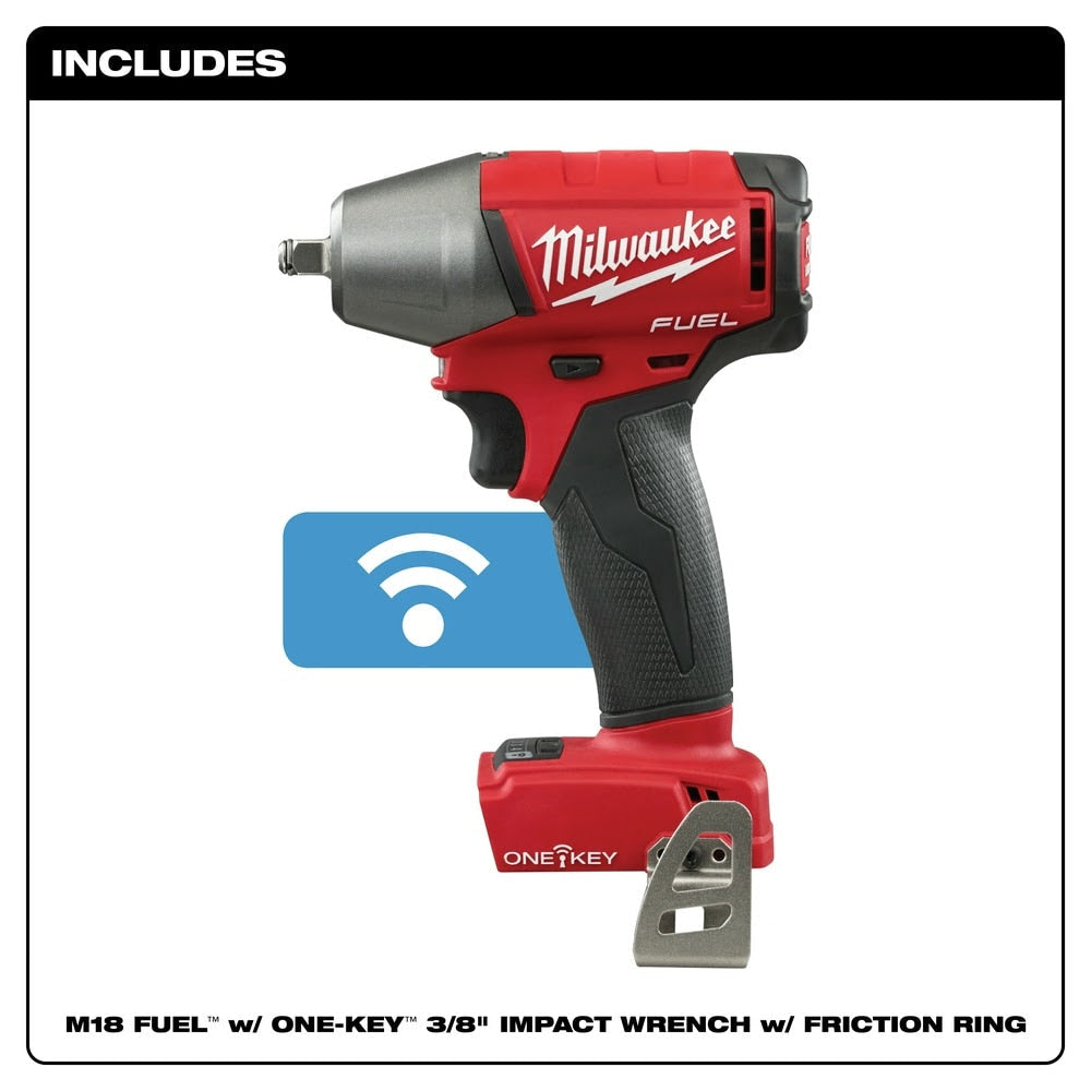Milwaukee 2758-20 M18 FUEL 3/8" Compact Impact Wrench with Friction Ring with ONE-KEY (Bare)