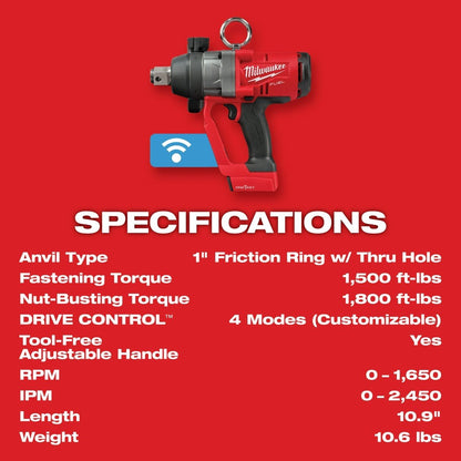 Milwaukee 2867-22 M18 FUEL 1" HTIW w/ ONE-KEY Kit w/ (2) 8.0Ah Batteries