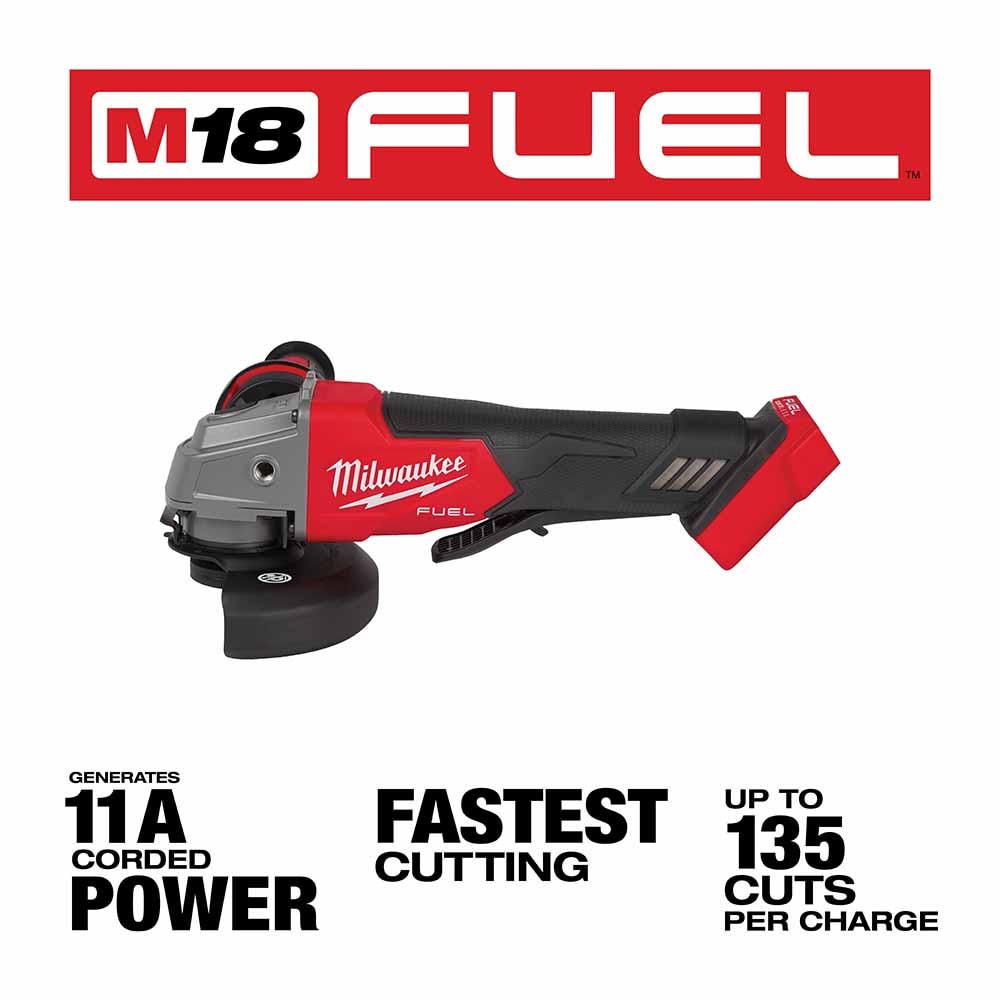 Milwaukee 2880-20 M18 FUEL™ 4-1/2" / 5" Grinder Paddle Switch, No-Lock