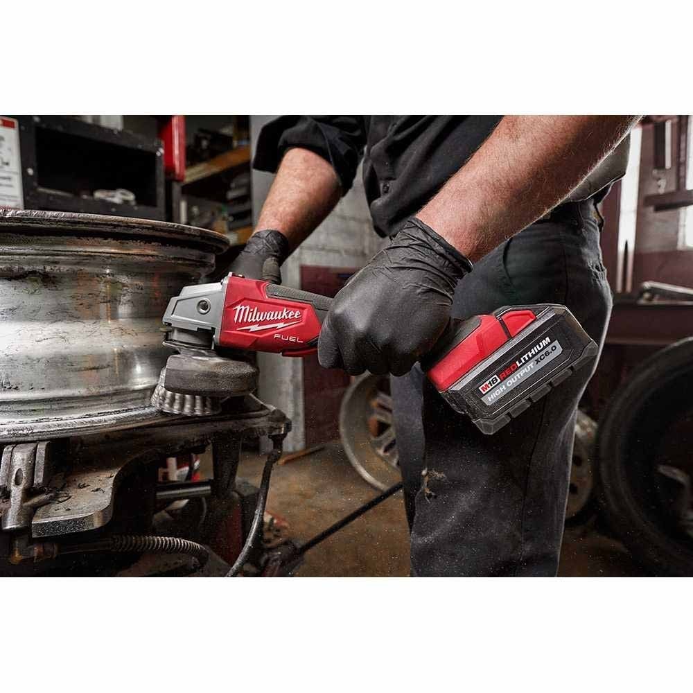 Milwaukee 2888-20 M18 FUEL™ 4-1/2" / 5" Variable Speed Braking Grinder, Paddle Switch No-Lock