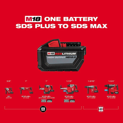 Milwaukee 2914-22DE M18 FUEL™ 1" SDS Plus Rotary Hammer w/ ONE-KEY™ Dust Extractor Kit