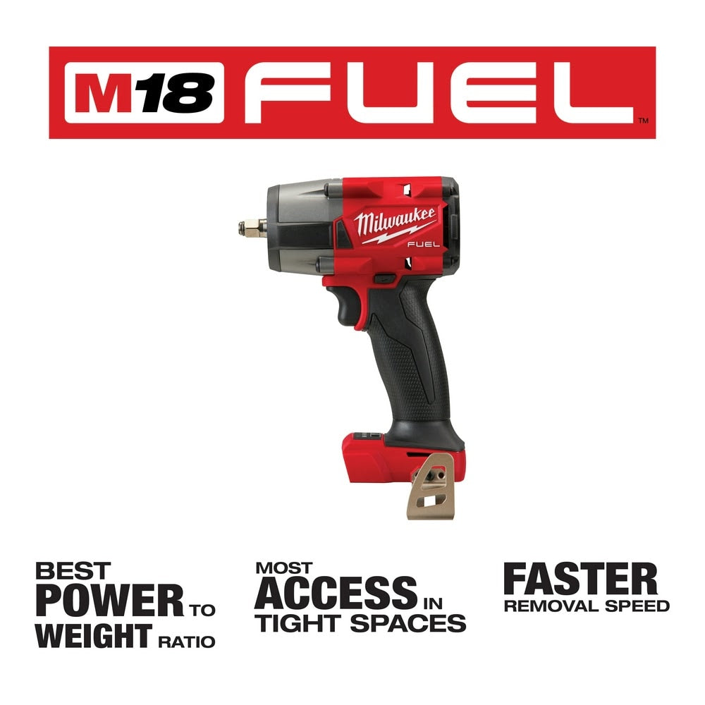 Milwaukee 2960-80 M18 FUEL 3/8" Mid-Torque Impact Wrench with Friction Ring Bare Tool Reconditioned