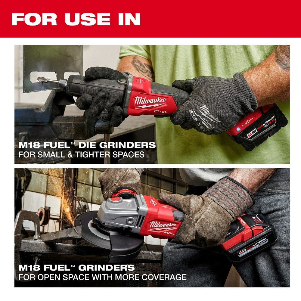 Milwaukee 2984-20 M18 FUEL Variable Speed, Braking Die Grinder, Paddle Switch w/ ONE-KEY