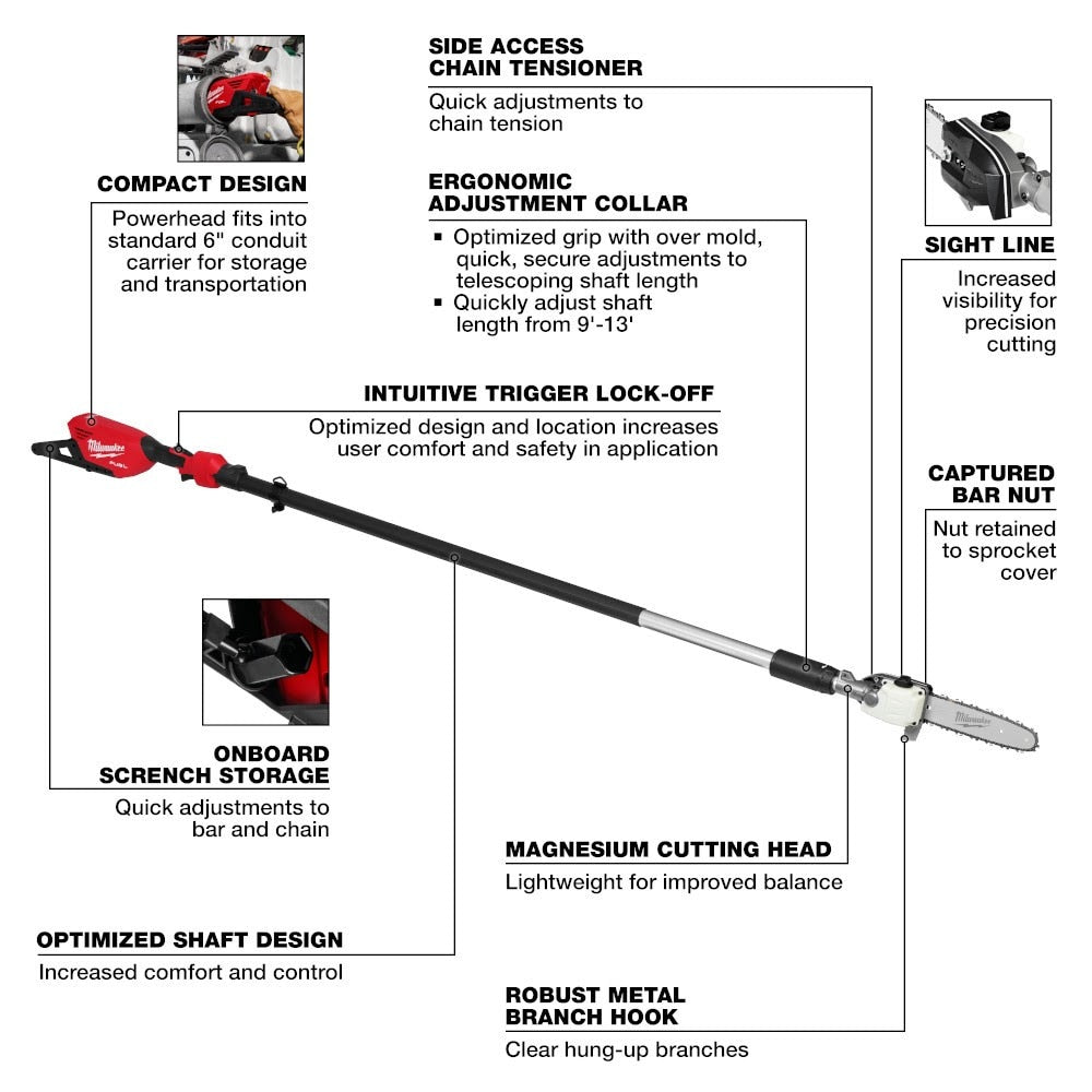 Milwaukee 3013-20 M18 FUEL Telescoping Pole Saw