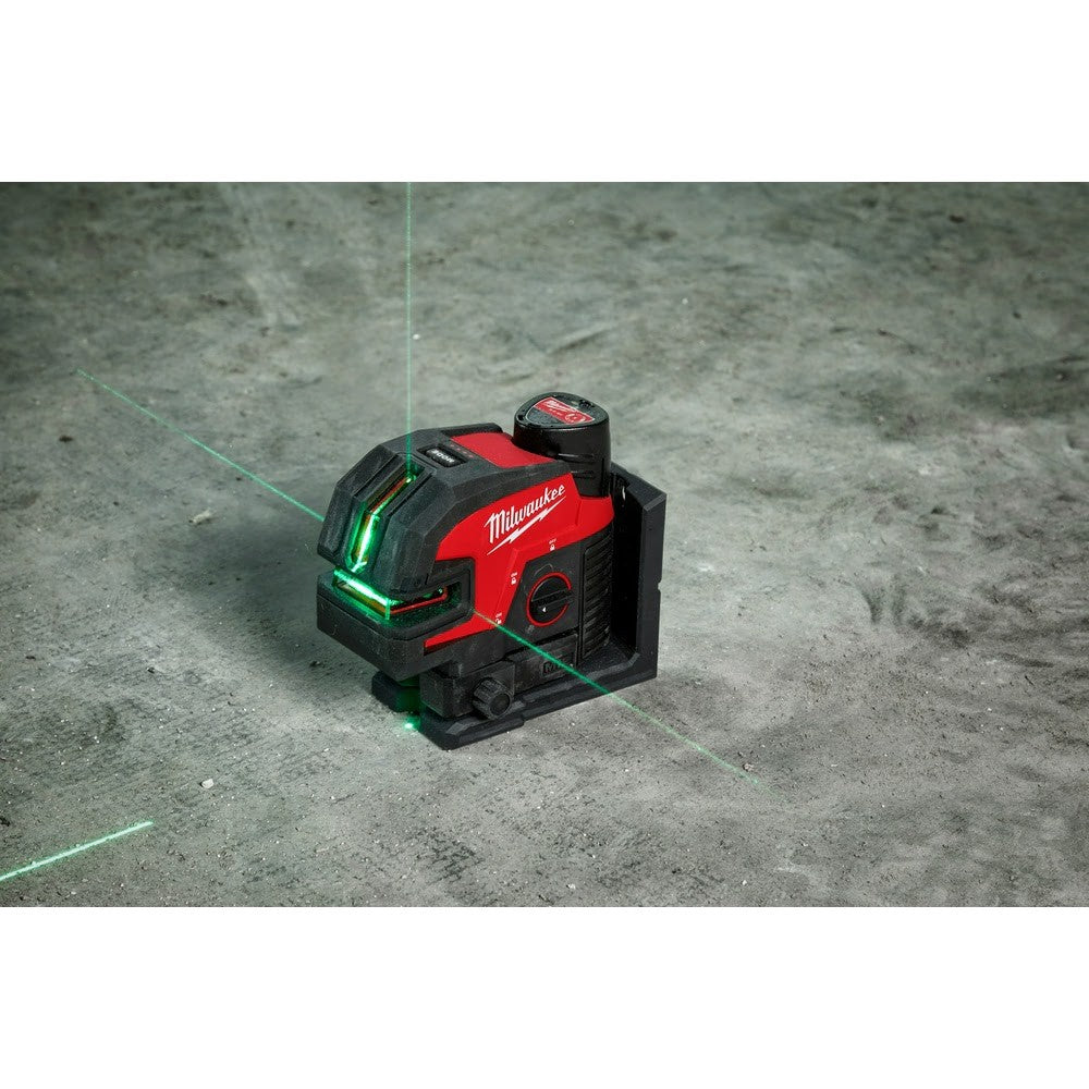 Milwaukee 3624-21 M12 Green Cross Line & 4-Points Laser Kit