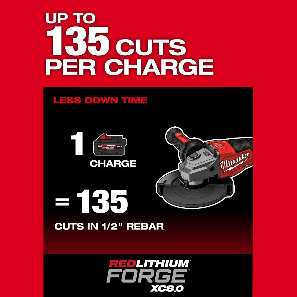 Milwaukee 3670-20 M18 FUEL 4-1/2"-6" Braking Grinder, Paddle Switch