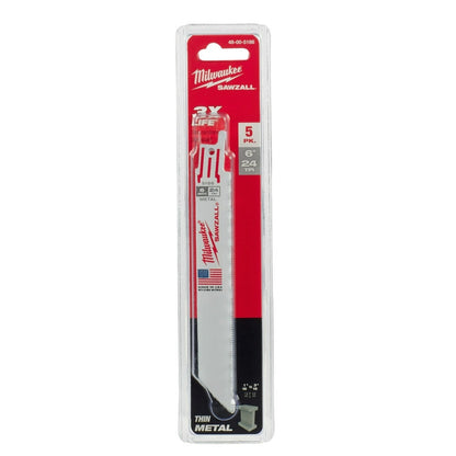 Milwaukee 48-00-5186 6" x 24TPI Bi-Metal Super Sawzall Blade