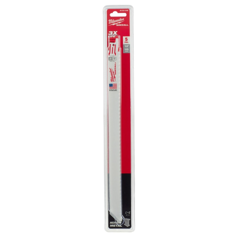 Milwaukee 48-00-5189 12" x 18TPI Bi-Metal Super Sawzall Blade