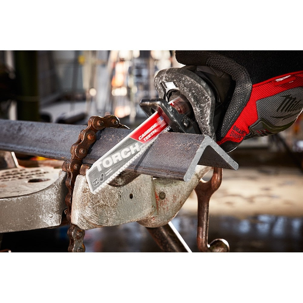 Milwaukee 48-00-5201 6" 8TPI Torch Metal Cutting Sawzall Blade with Carbide Teeth