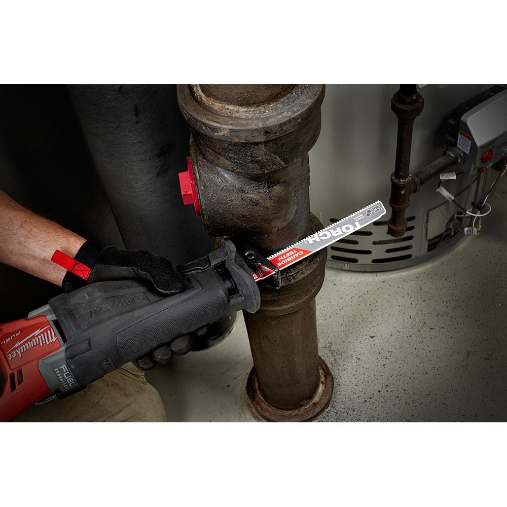 Milwaukee 48-00-5202 9" 7TPI Torch Metal Cutting Sawzall Blade with Carbide Teeth