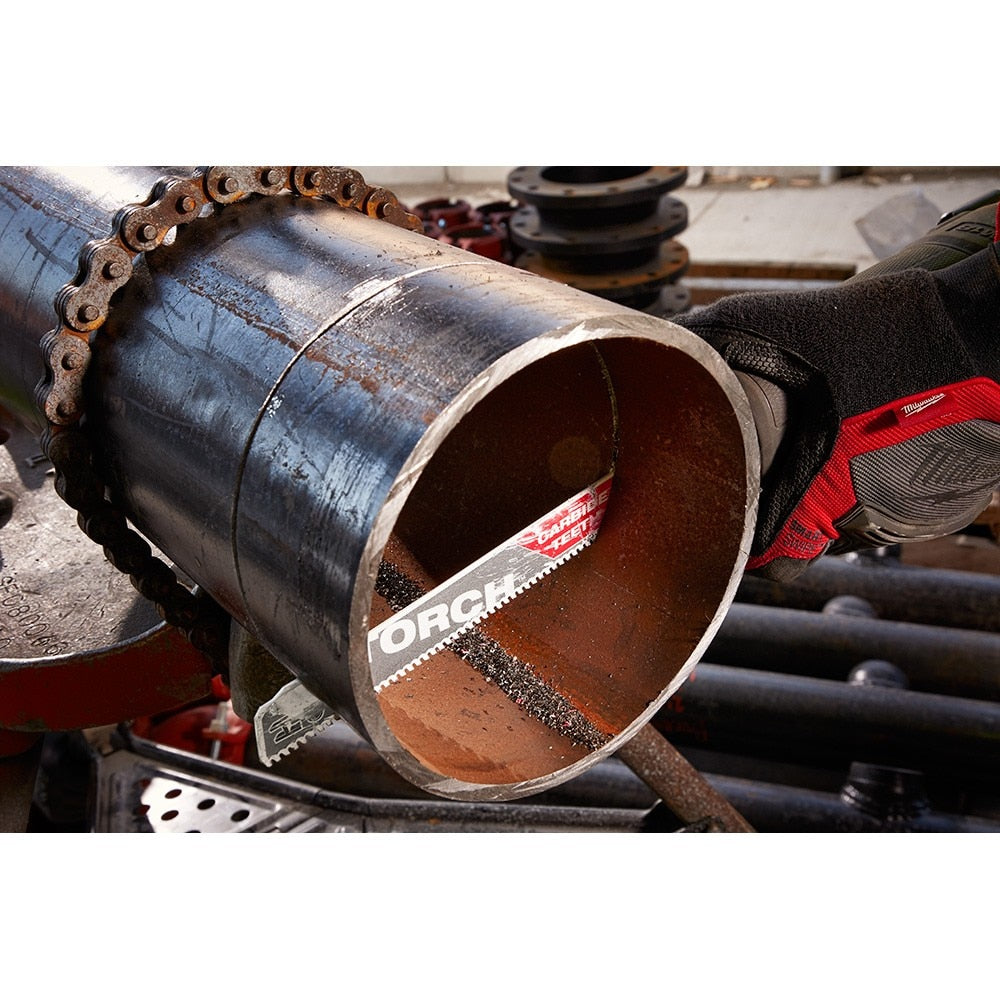 Milwaukee 48-00-5202 9" 7TPI Torch Metal Cutting Sawzall Blade with Carbide Teeth