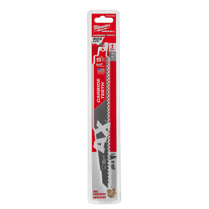 Milwaukee 48-00-5226 AX Sawzall Blade With Carbide Teeth, 9" 5T