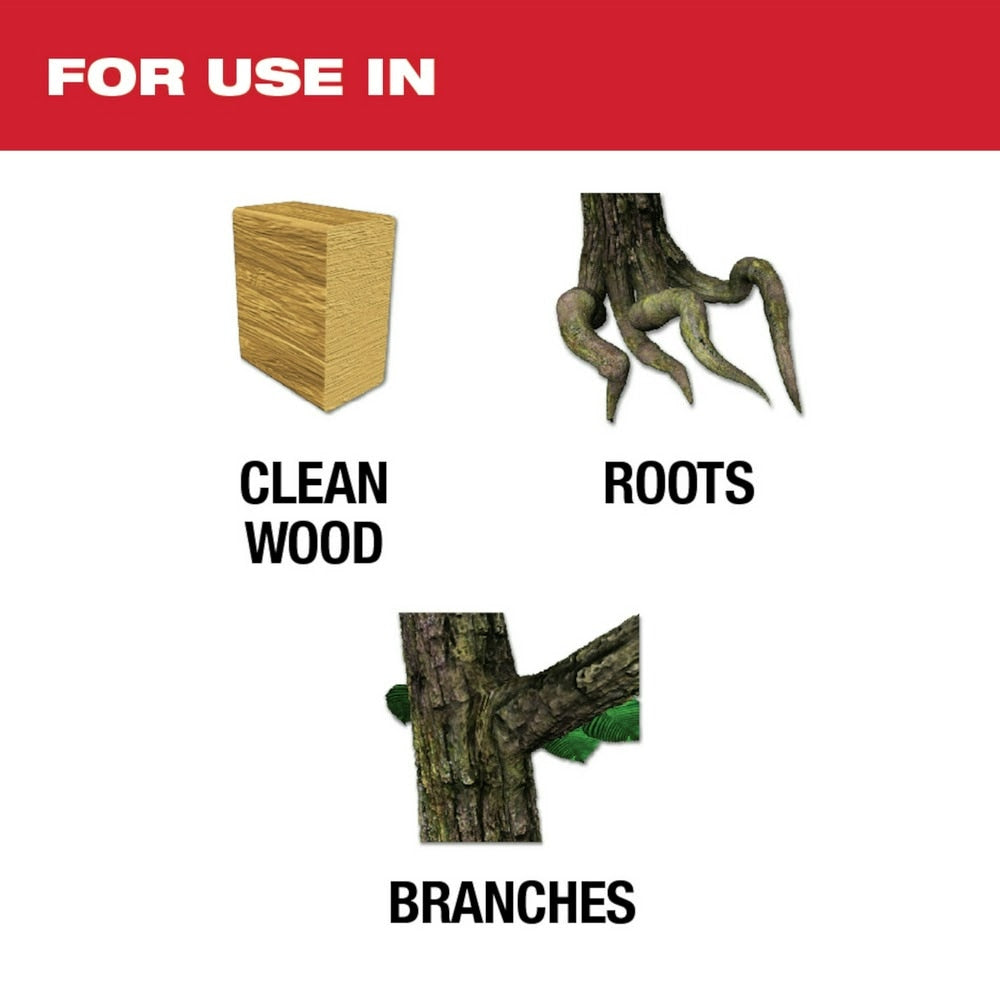 Milwaukee 48-00-5331 6" 3 TPI The AX™ with Carbide Teeth for Pruning & Clean Wood SAWZALL® Blade 3PK