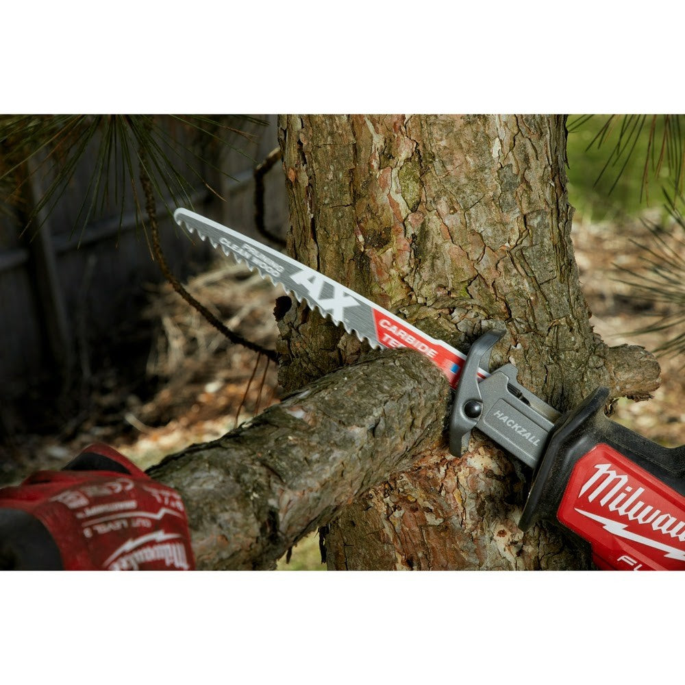 Milwaukee 48-00-5331 6" 3 TPI The AX™ with Carbide Teeth for Pruning & Clean Wood SAWZALL® Blade 3PK