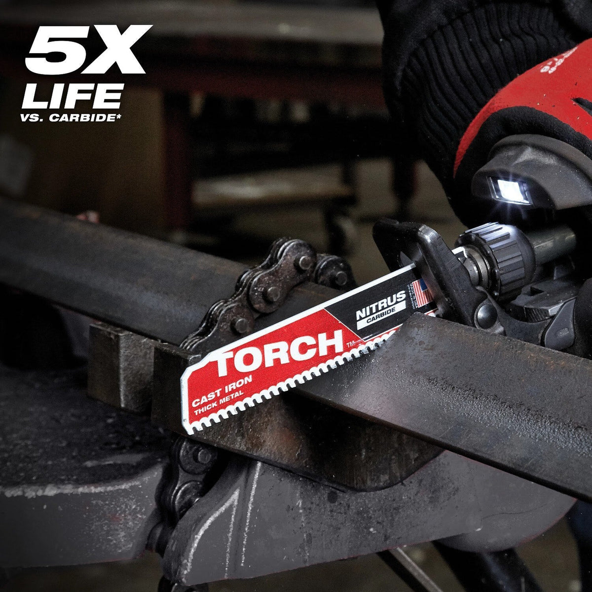 Milwaukee 48-00-5362 9" 7TPI The TORCH with NITRUS CARBIDE for CAST IRON 3PK