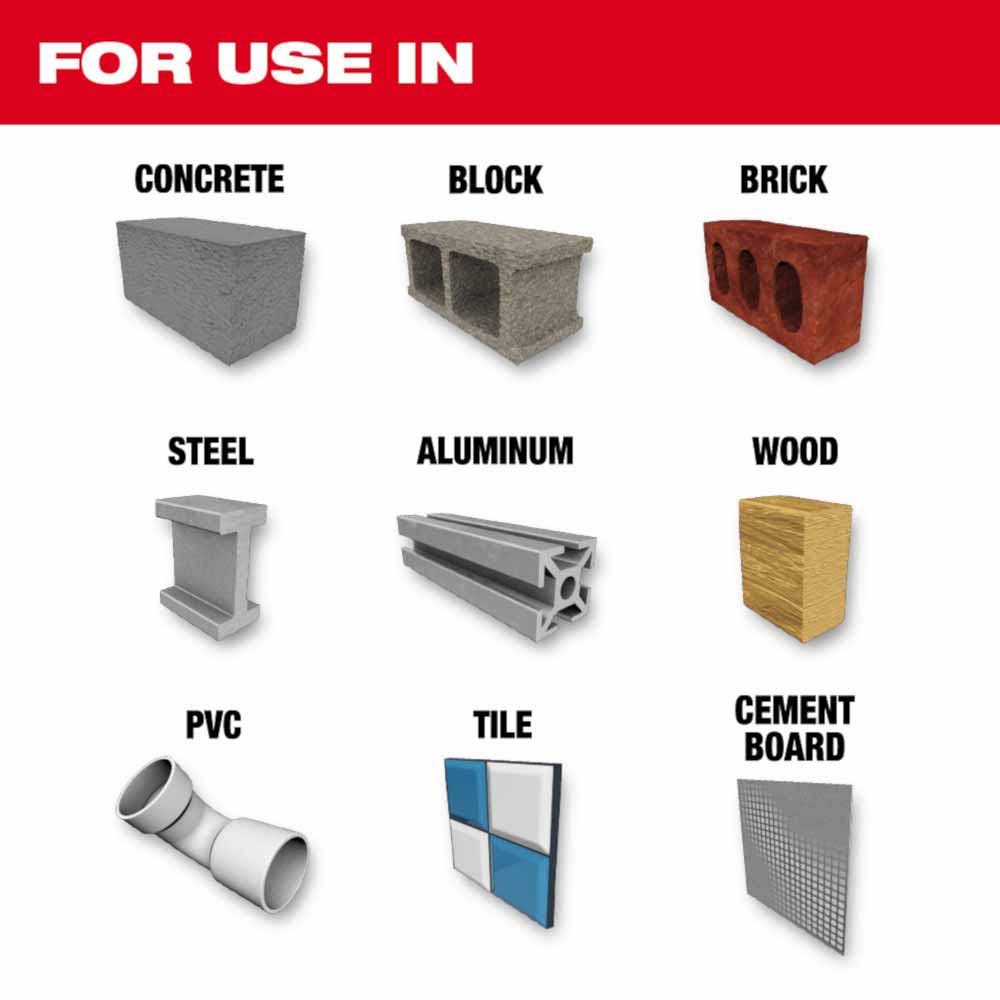 Milwaukee 48-20-8899 SHOCKWAVE Impact Duty Carbide Multi-Material Drill Bit Set - 7PC