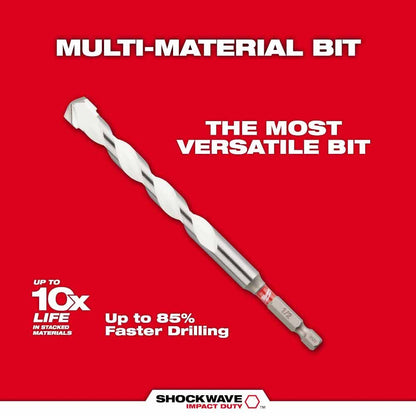 Milwaukee 48-20-8899 SHOCKWAVE Impact Duty Carbide Multi-Material Drill Bit Set - 7PC