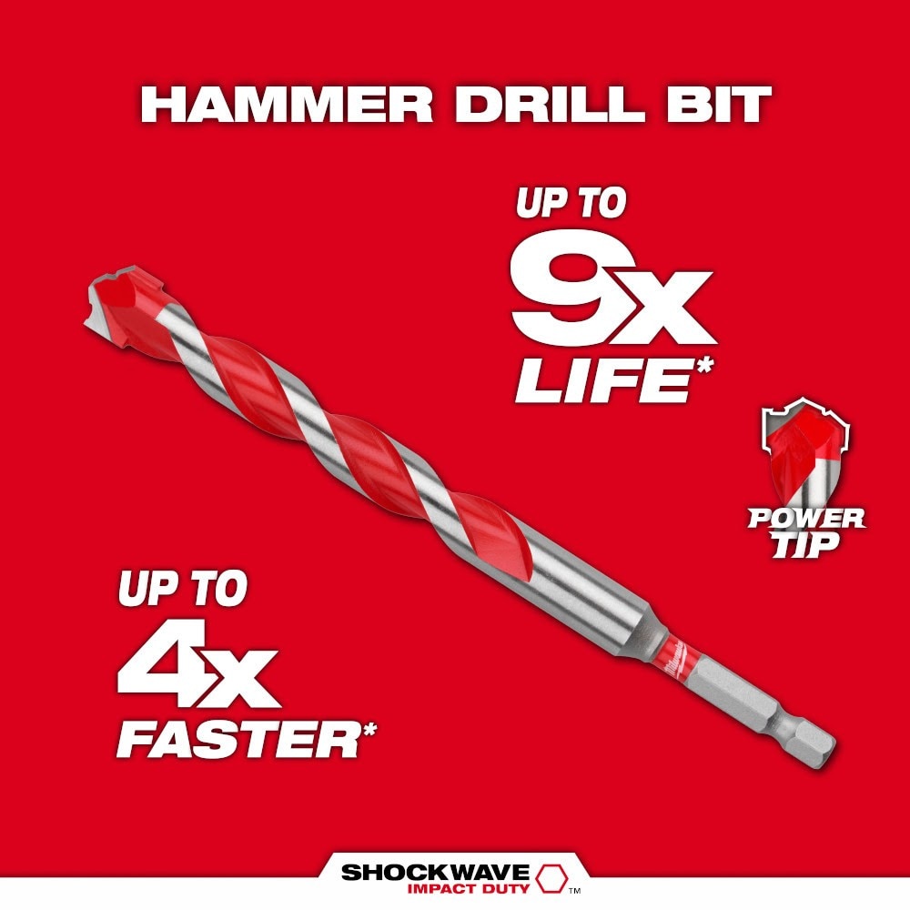 Milwaukee 48-20-9052 7pc. SHOCKWAVE™ Carbide Hammer Drill Bit Kit
