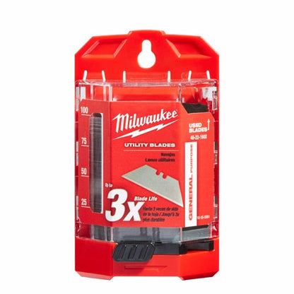 Milwaukee 48-22-1900 100 PC General Purpose Utility Blades w/ Dispenser