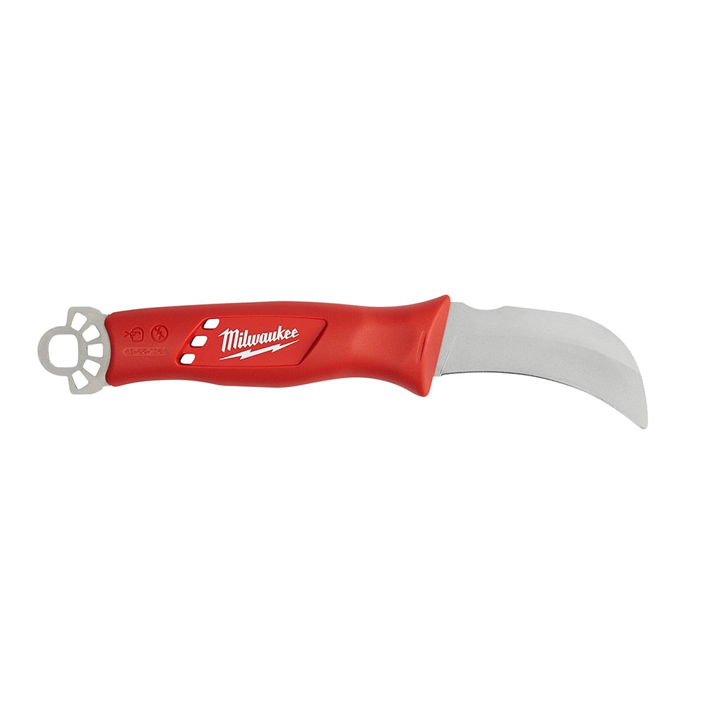 Milwaukee 48-22-1924 Lineman's Hawkbill Knife w/ STICKWORK 3-in-1 Ring