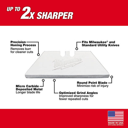 Milwaukee 48-22-1954 50 PC Carton Utility Knife Blades w/ Dispenser