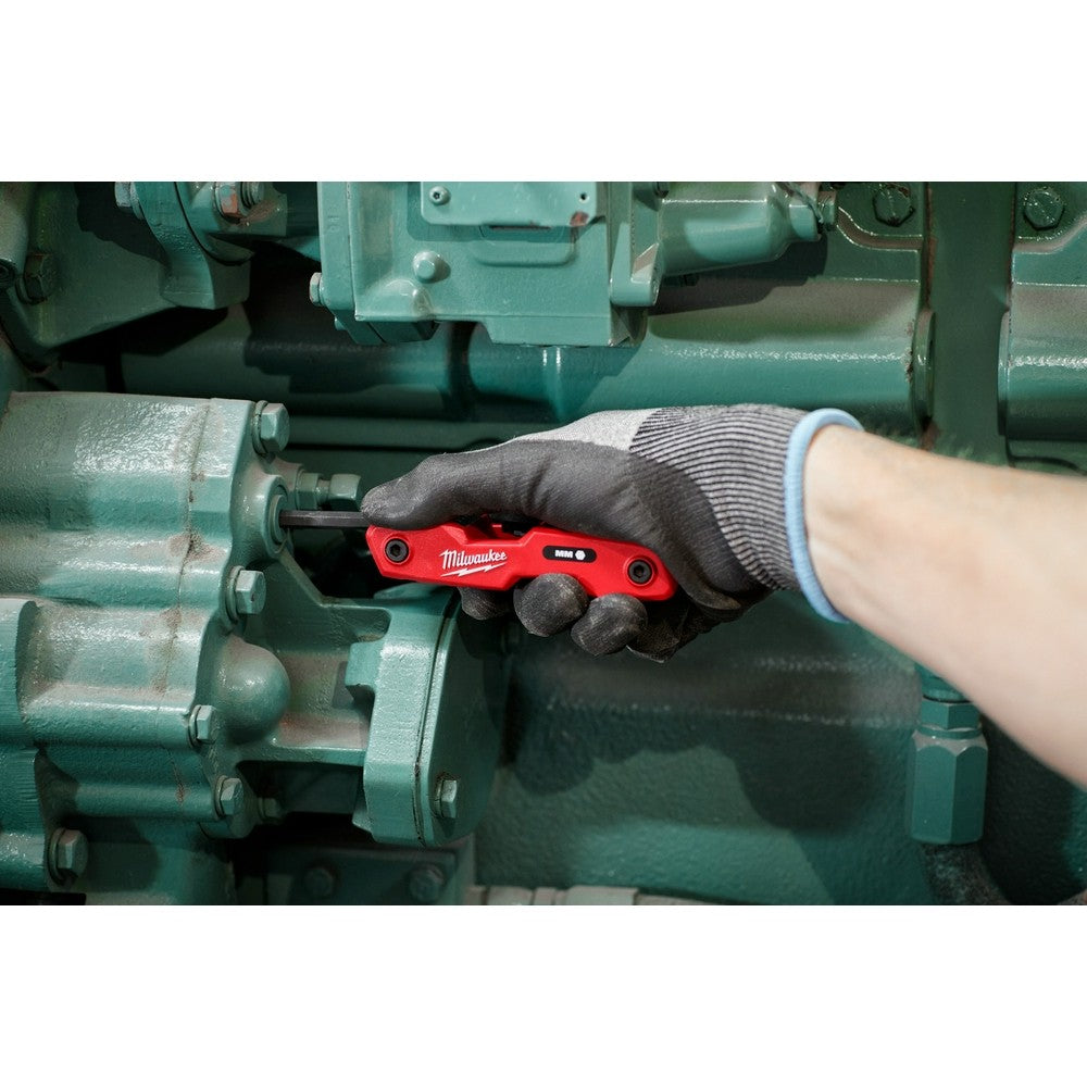 Milwaukee 48-22-2182 8-Key Folding Hex Key Set - Metric