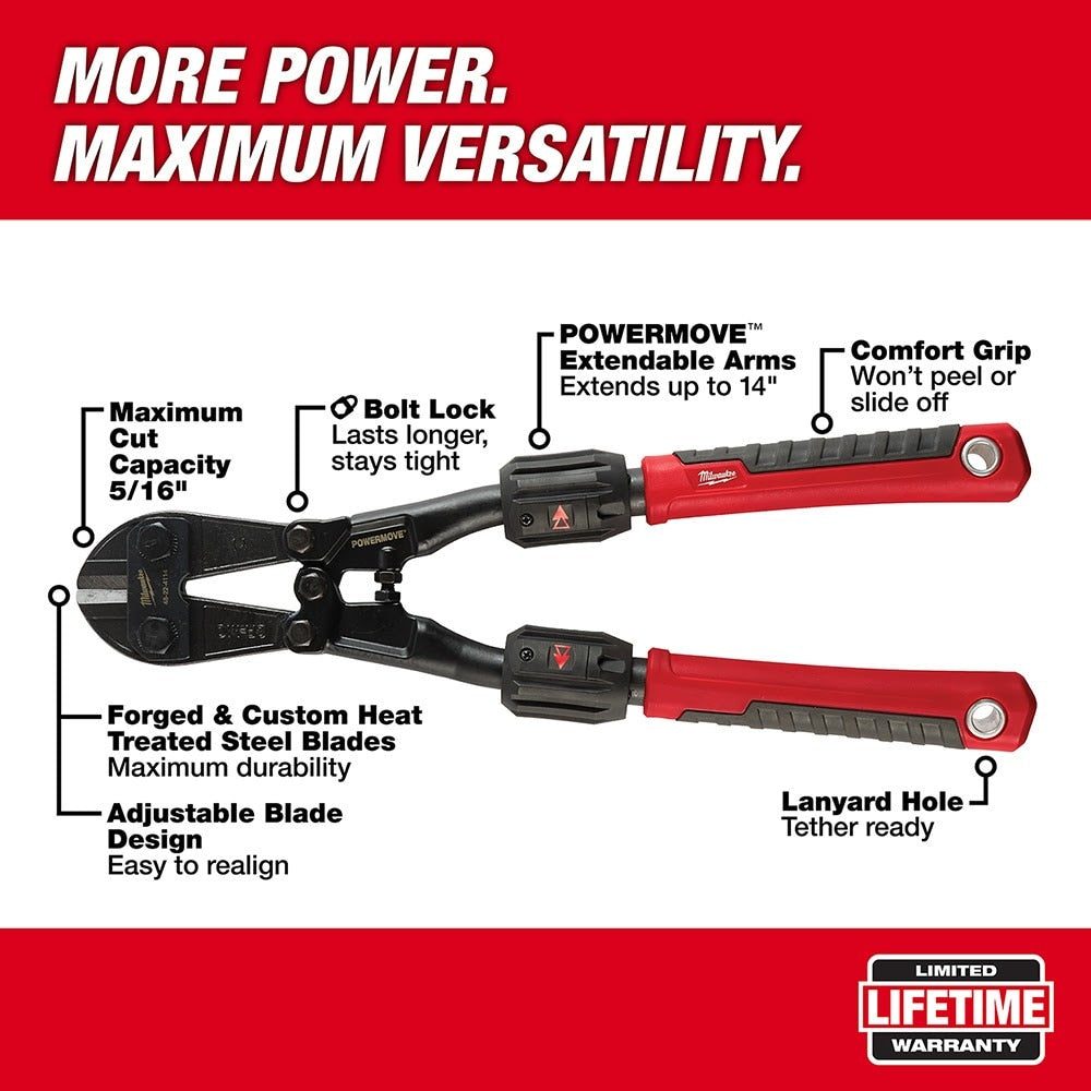 Milwaukee 48-22-4114 14" Adaptable Bolt Cutter with POWERMOVE