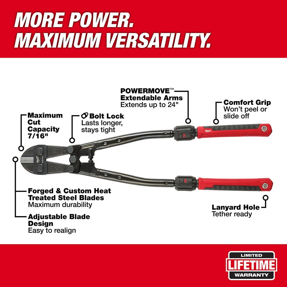 Milwaukee 48-22-4124 24" Adaptable Bolt Cutter with POWERMOVE