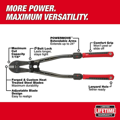 Milwaukee 48-22-4124 24" Adaptable Bolt Cutter with POWERMOVE