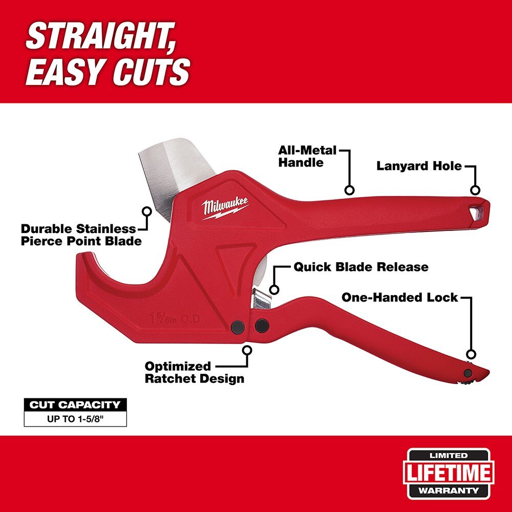 Milwaukee 48-22-4210 1-5/8" Ratcheting Pipe Cutter