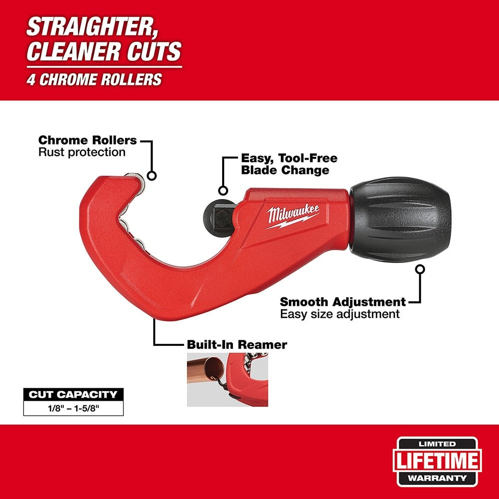 Milwaukee 48-22-4252 1-1/2" Constant Swing Copper Tubing Cutter