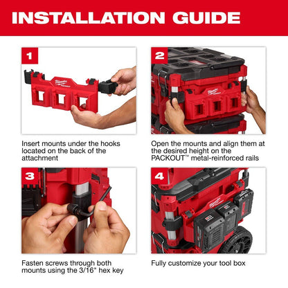 Milwaukee 48-22-8603 PACKOUT Tool Box M18 Battery Rack Attachment