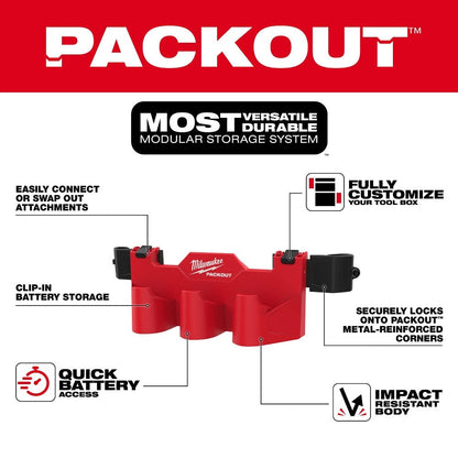 Milwaukee 48-22-8604 PACKOUT Tool Box M12 Battery Rack Attachment