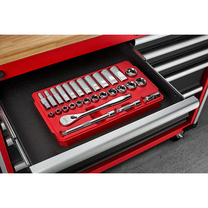 Milwaukee 48-22-9408 3/8" Drive 28 Piece Ratchet & Socket Set- SAE
