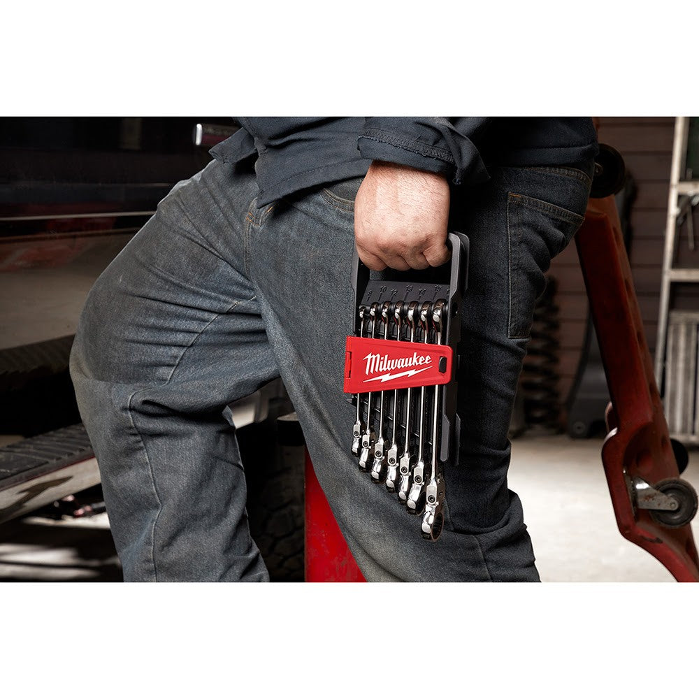 Milwaukee 48-22-9429 7pc Flex Head Ratcheting Wrench Set - SAE
