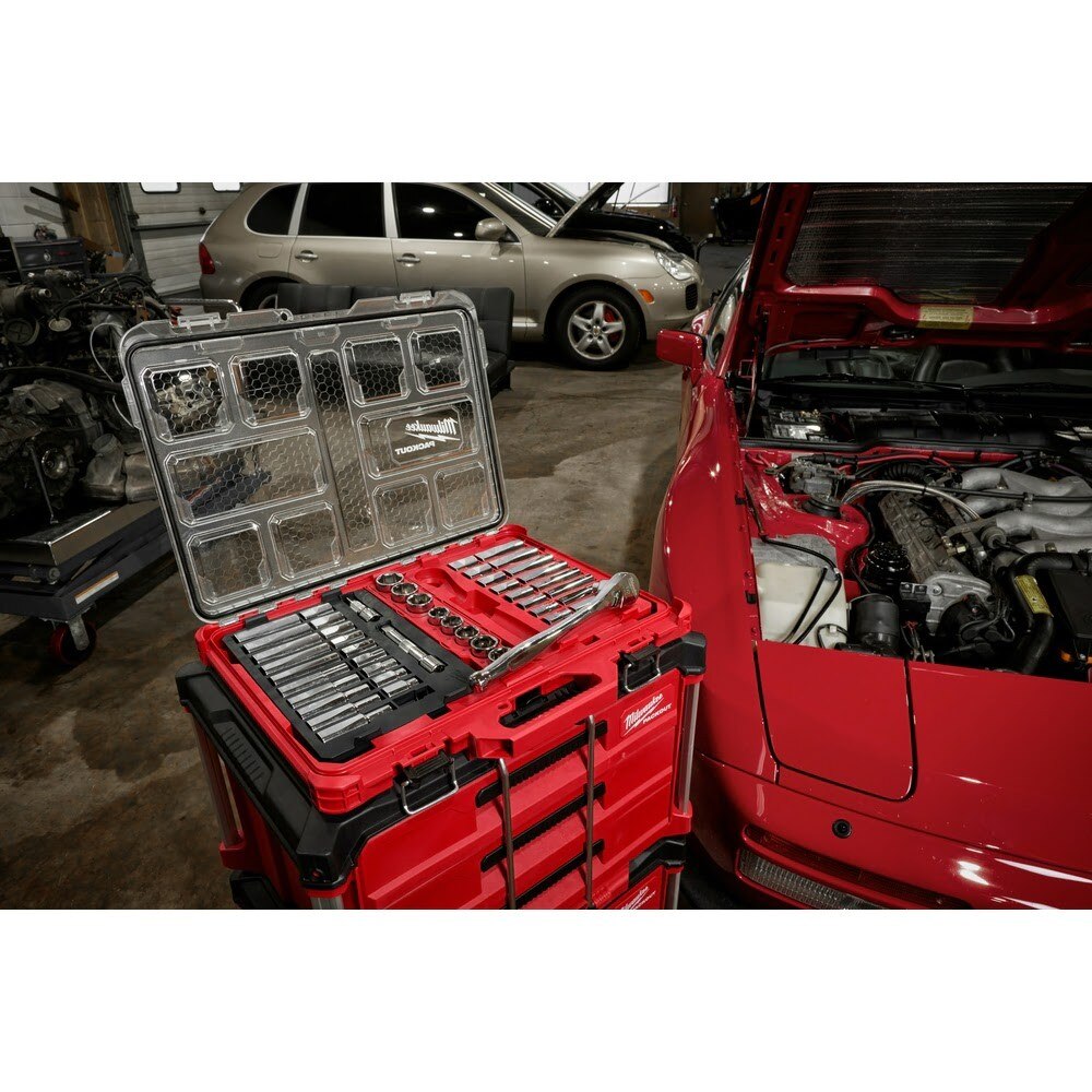 Milwaukee 48-22-9487 47PC 1/2" Drive Ratchet & Socket Set with PACKOUT Organizer