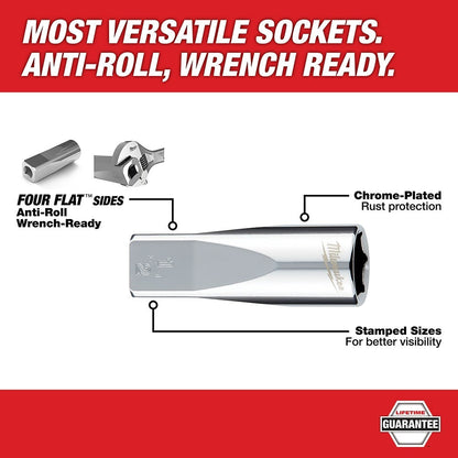 Milwaukee  48-22-9503 3/8" Drive 10pc Socket Set - Metric