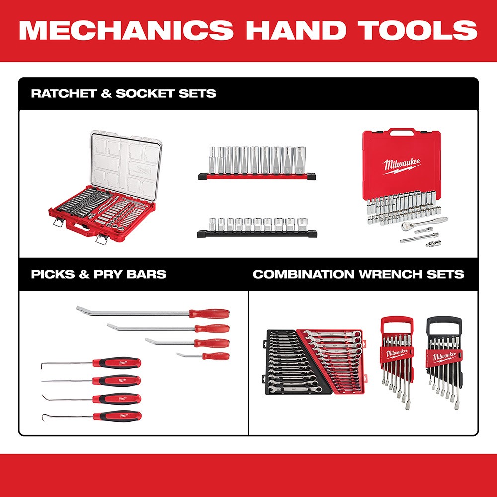Milwaukee 48-22-9504 1/4" Drive 28 Piece Ratchet & Socket Set - Metric