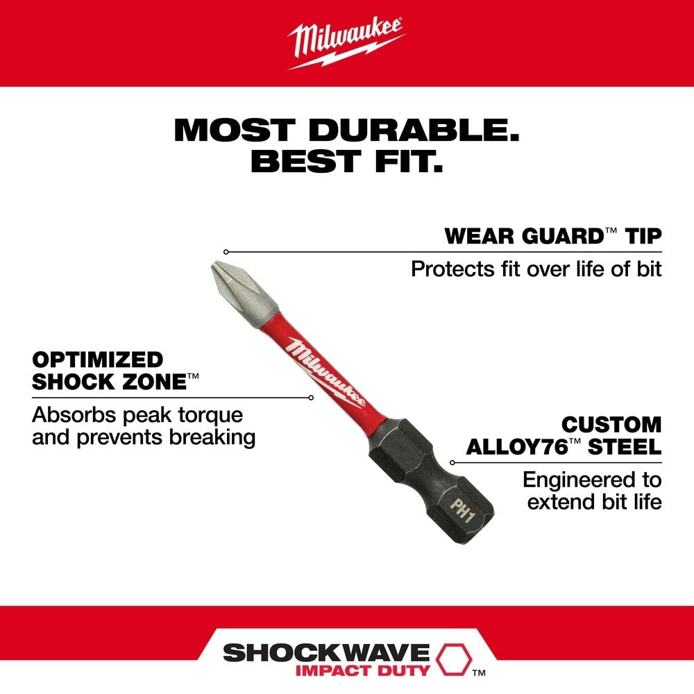 Milwaukee 48-32-4485 T25 Torx Shockwave 2" Power Bit