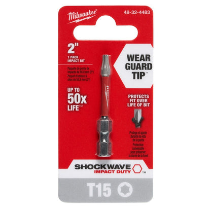 Milwaukee 48-32-4485 T25 Torx Shockwave 2" Power Bit