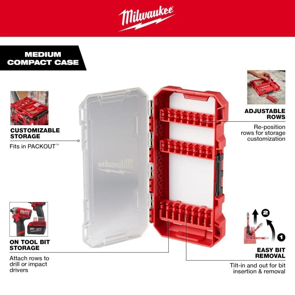 Milwaukee 48-32-5162 SHOCKWAVE Impact Duty 60PC Drill, Drive & Fasten PACKOUT Set